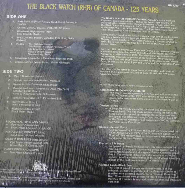 The Regimental Band Of The Black Watch Of Canada R.H.R. / 125 Years - LP USED