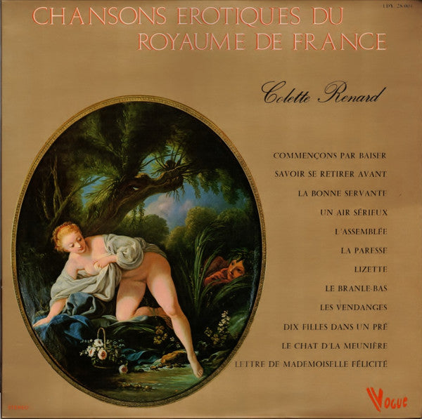 Colette Renard / Chansons Erotiques Du Royaume De France - LP Occasion