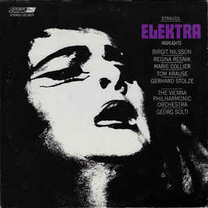 Strauss, Birgit Nilsson, Regina Resnik, Marie Collier, Tom Krause, Gerhard Stolze, The Vienna Philharmonic Orchestra, Georg Solti ‎/ Elektra (Highlights) - LP (used)
