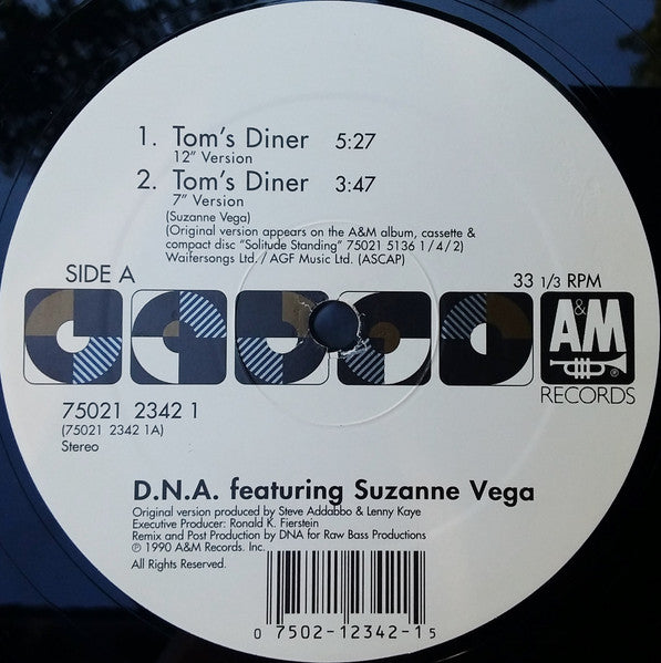 D.N.A. Featuring Suzanne Vega / Tom's Diner - LP 12'' Used