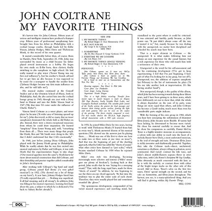 John Coltrane / My Favorite Things - LP BLEU