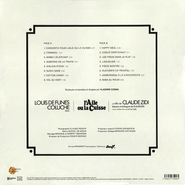 Soundtrack /  L'aile Ou La Cuisse - LP