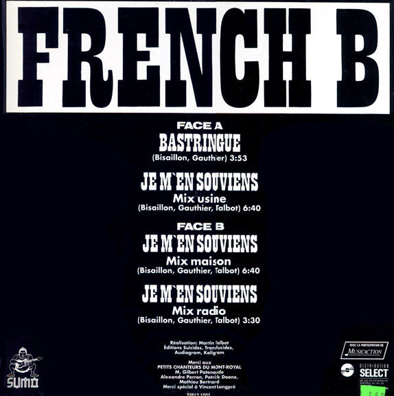French B ‎/ Je M'en Souviens - LP Used 12''