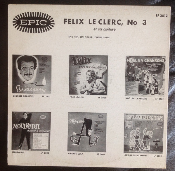 Félix Leclerc / Et Sa Guitare No. 3 - LP USED