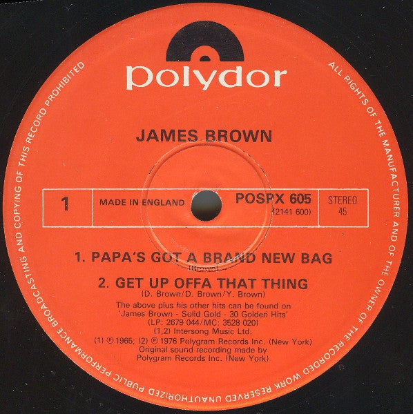 James Brown / Papa's Got A Brand New Bag - LP 12'' Used