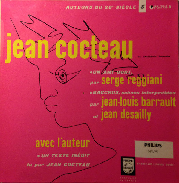 Jean Cocteau, Serge Reggiani, Jean-Louis Barrault, Jean Desailly ‎/ Auteurs Du 20e Siècle - LP Used 10''