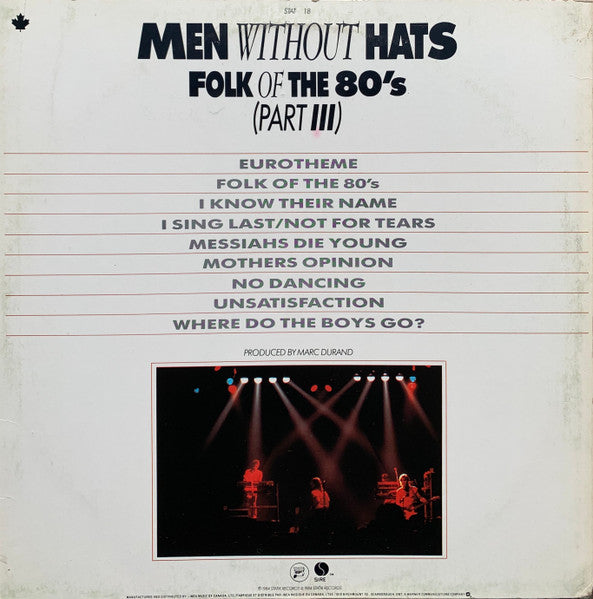 Men Without Hats / Folk Of The 80's (Part III) - LP USED