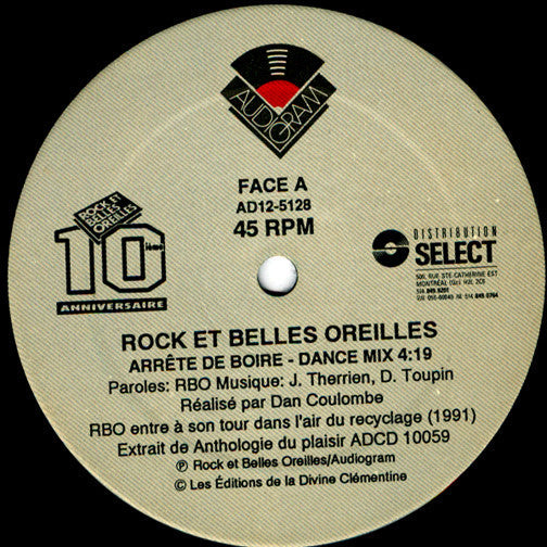 Rock Et Belles Oreilles / Arrête De Boire - LP Used 12''
