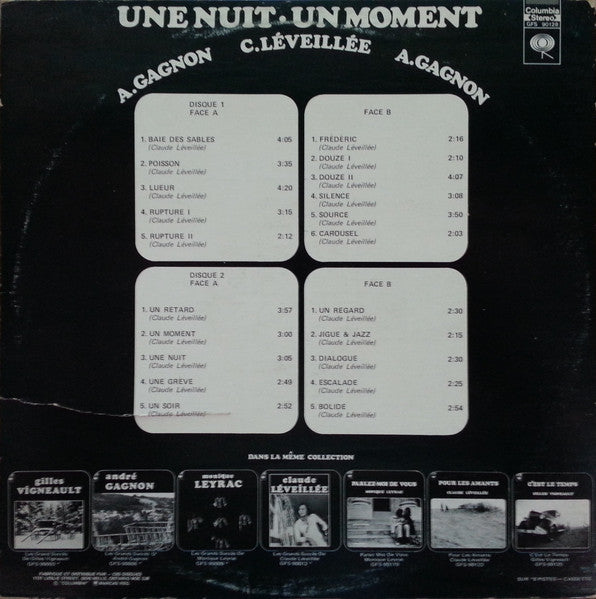 A. Gagnon & C. Leveillee / Une Nuit: Un Moment - LP USED