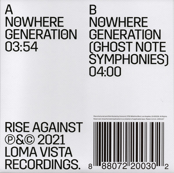 Rise Against / Nowhere Generation - 7"