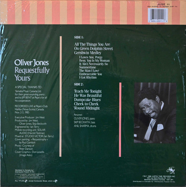 Oliver Jones / Requestfully Yours - LP USED