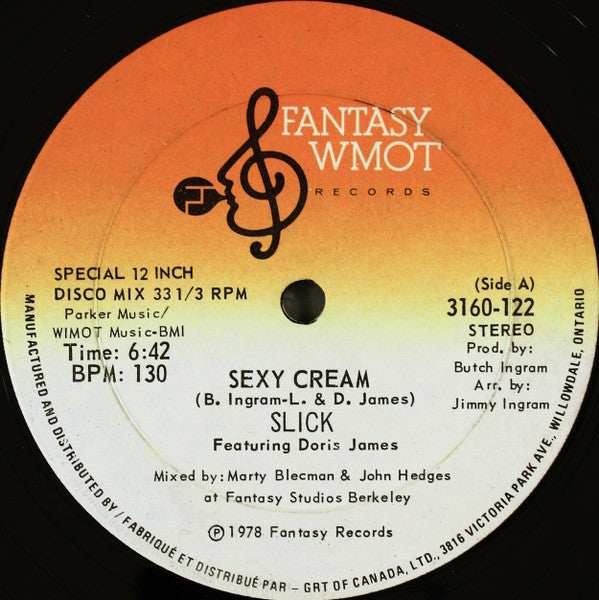 Slick Feat. Doris James / Sexy Cream / The Whole World's Dancin' - LP 33T Occasion