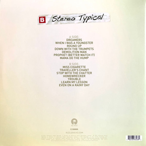 Rizzle Kicks / Stereo Typical - LP GREEN