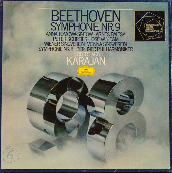 Ludwig van Beethoven - Herbert von Karajan, Berliner Philharmoniker / Symphonie Nr. 9 - Symphonie Nr. 8 - 2LP Used BOX