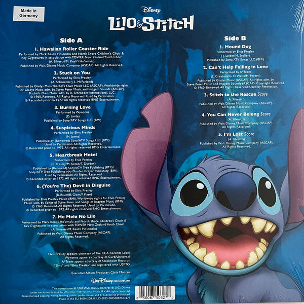 Soundtrack / Lilo & Stitch (Original Score Composed and Conducted by Alan Silvestri) - LP