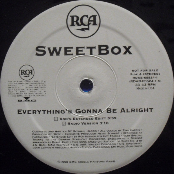 Sweetbox ‎/ Everything's Gonna Be Alright - LP 12" Used