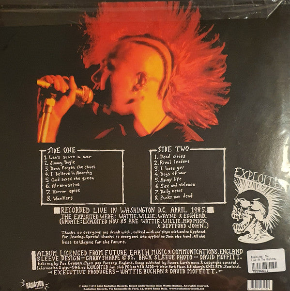 The Exploited / Live At The Whitehouse - LP ORANGE