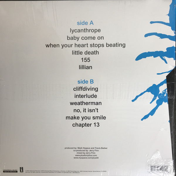 +44 / When Your Heart Stops Beating - LP Blue+White Swirl Used