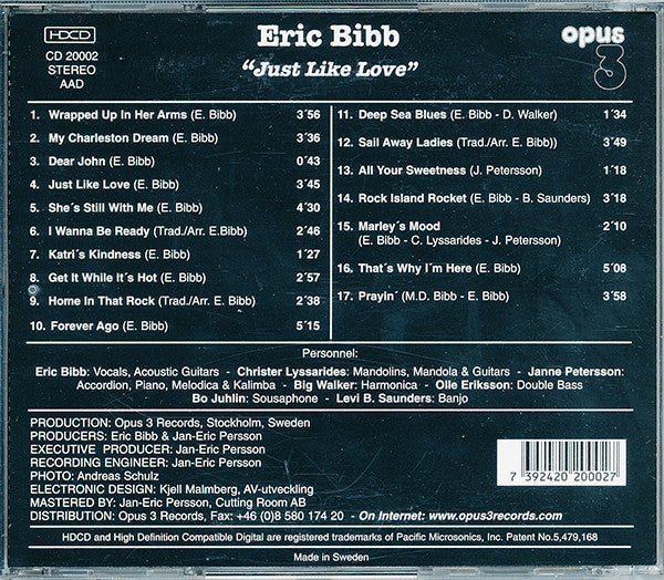 Eric Bibb / Just Like Love - HDCD (Used)