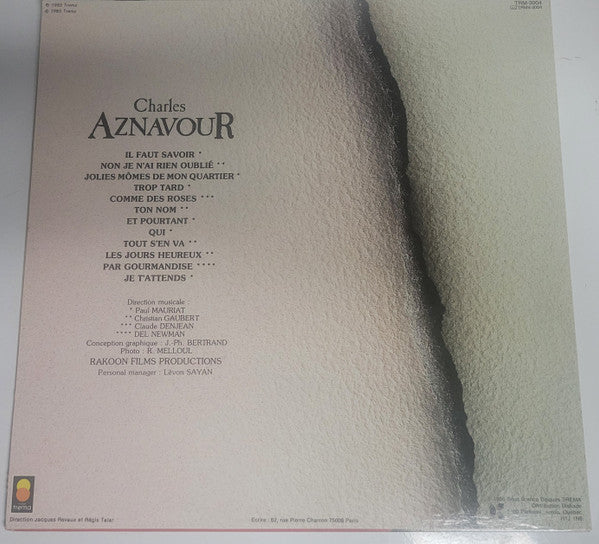 Charles Aznavour / Charles Aznavour ( Il Faut Savoir) - LP USED