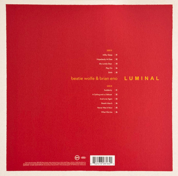 Beatie Wolfe & Brian Eno / Luminal - LP