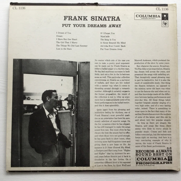 Frank Sinatra / Put Your Dreams Away - LP USED