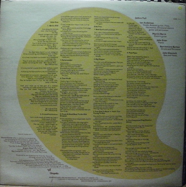 Jethro Tull / Too Old To Rock 'N' Roll: Too Young To Die! - LP USED