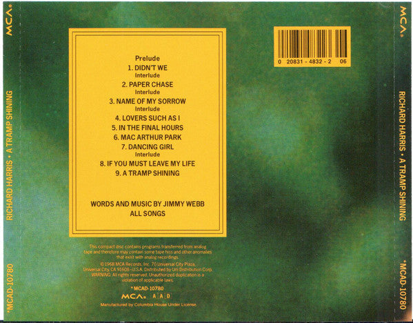 Richard Harris / A Tramp Shining - CD (Used)