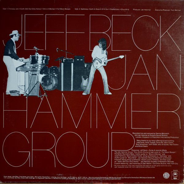 Jeff Beck With The Jan Hammer Group / Live - LP (Used)