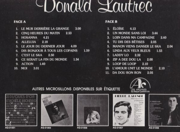 Donald Lautrec / 21 Disques D'Or: Toute Ma Carrière - LP USED