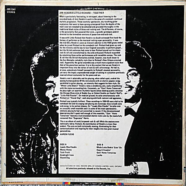 Jimi Hendrix / Little Richard / Together - LP Used