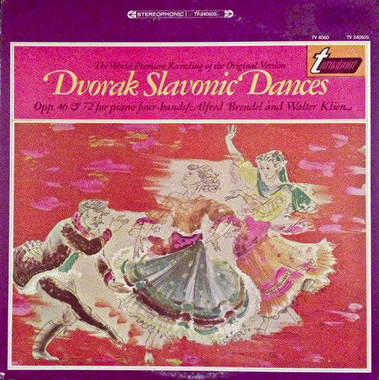 Dvorak* - Alfred Brendel, Walter Klien ‎/ Slavonic Dances, Opp. 46 & 72 For Piano Four-Hands - LP (used)