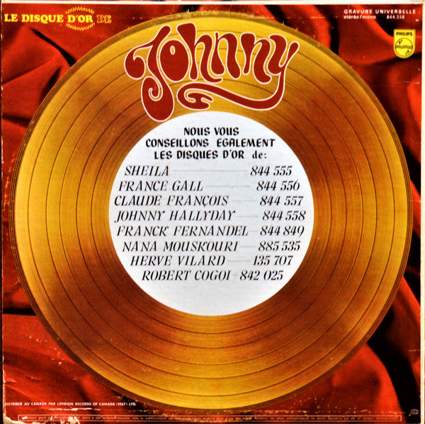 Johnny Hallyday / Le Disque D'or De Johnny - LP USED