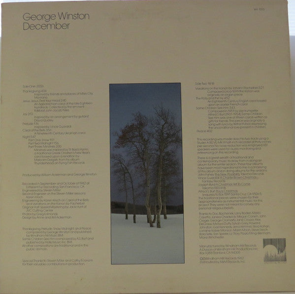 George Winston / December - LP Used