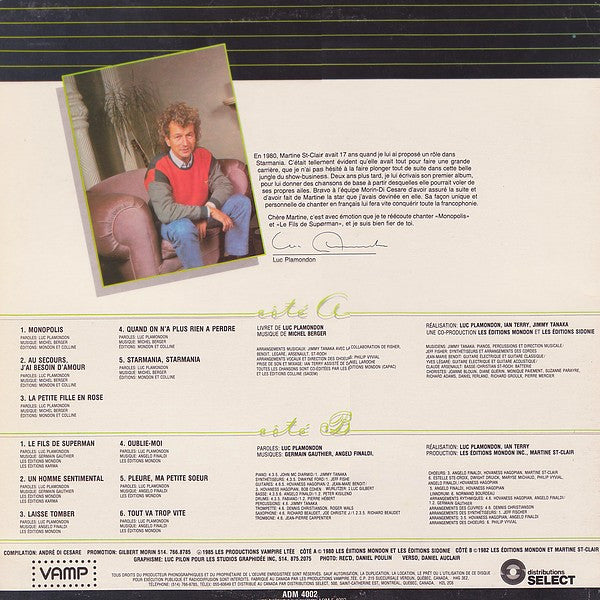 Martine St-Clair / De Starmania à Aujourd'hui - LP USED