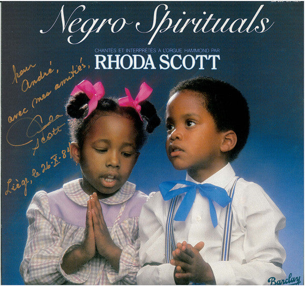 Rhoda Scott / Negro Spirituals (Chantés Et Interprétés A L'Orgue Par Rhoda Scott) - LP Used
