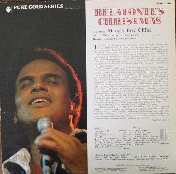 Harry Belafonte / Belafonte's Christmas - LP USED