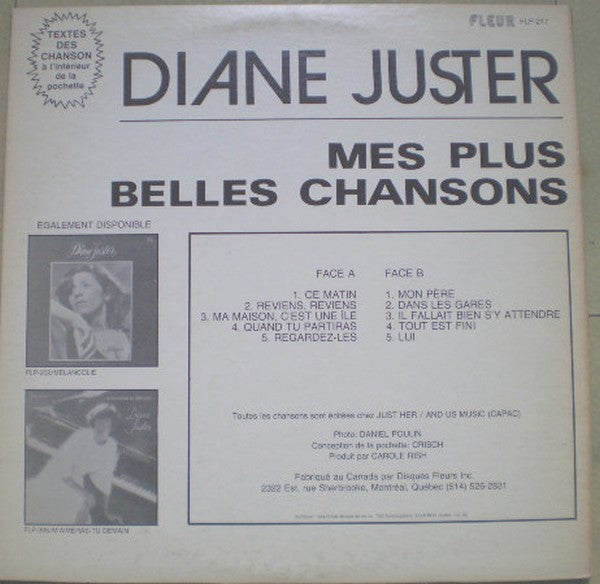 Diane Juster / Mes Plus Belles Chansons - LP USED