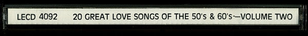 Various / 20 Great Love Songs of the 50's & 60's, Vol. 2 - CD (Used)