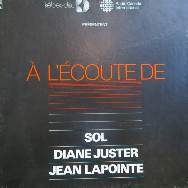 Variés / À L'écoute De Sol, Diane Juster, Jean Lapointe - Coffret 3 Vinyles Usagé