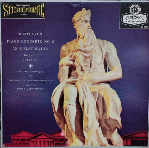 Curzon, Beethoven, The Vienna Philharmonic Orchestra ∙ Hans Knappertsbusch ‎/ Piano Concerto No. 5 In E Flat Major (Emperor) (Opus 73) - LP (used)