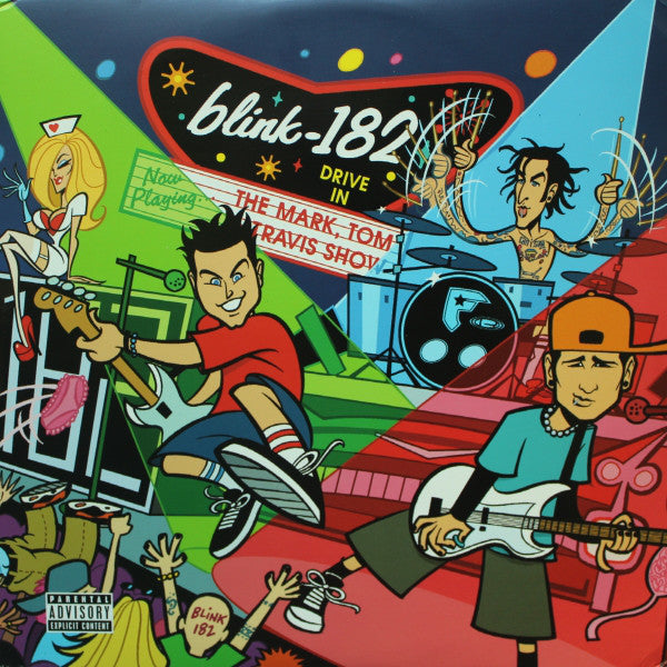 Blink-182 / The Mark, Tom And Travis Show (The Enema Strikes Back!) - 2LP Clear W/ Pink, Green, Blue Splatter (Used)