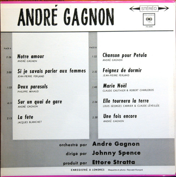 André Gagnon / Notre Amour - LP USED