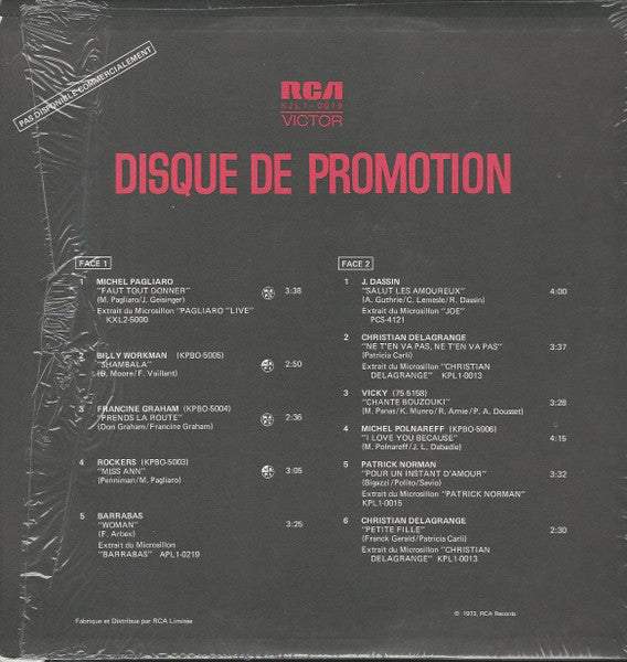 Various / Disque De Promotion, Septembre 1973 - LP Used