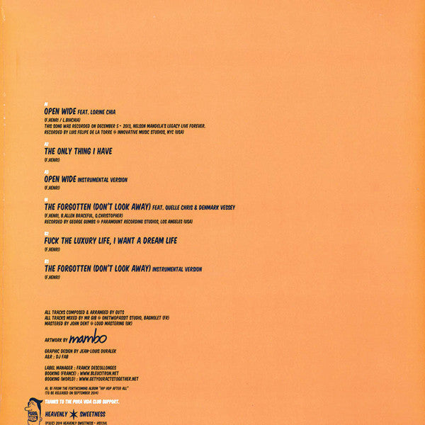 Guts Feat. Lorine Chia / Open Wide - LP