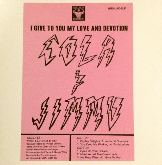 Cola & Jimmu ‎/ I Give To You My Love And Devotion - LP