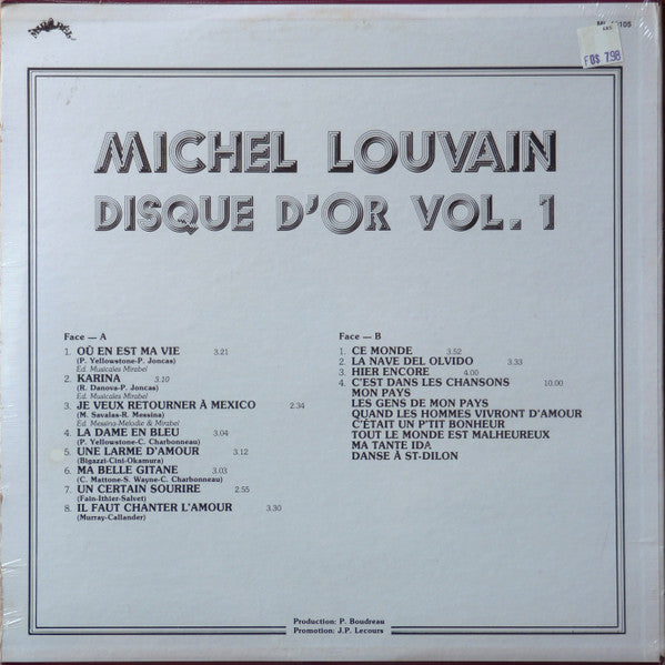 Michel Louvain / Disque D'or Vol. 1 - LP USED