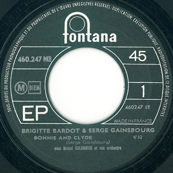 Brigitte Bardot Et Serge Gainsbourg / Bonnie And Clyde - LP Used 7''