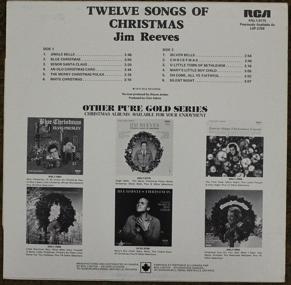 Jim Reeves / Twelve Songs Of Christmas - LP USED