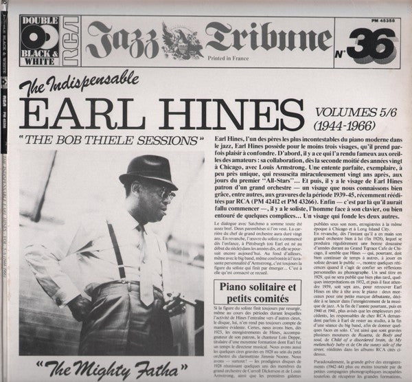 Earl Hines / The Indispensable Earl Hines Vol 5/6 (1944-1966) "The Bob Thiele Sessions" - 2LP Occasion